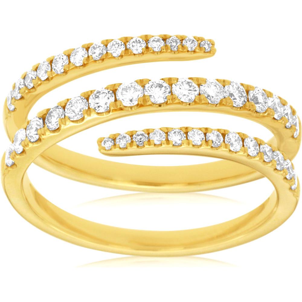Royal 14K Yellow Gold Diamond Ring - 0.65 Carat Total Weight