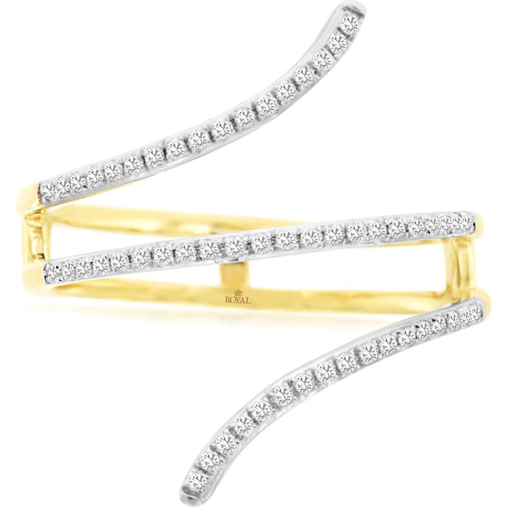 Royal 14K Yellow Gold Diamond Ring - Elegant and Timeless Beauty