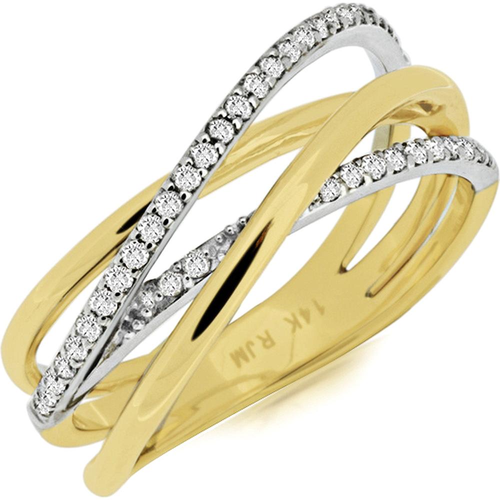 Royal 14K Yellow Gold Diamond Ring - Timeless Elegance and Radiant Sparkle