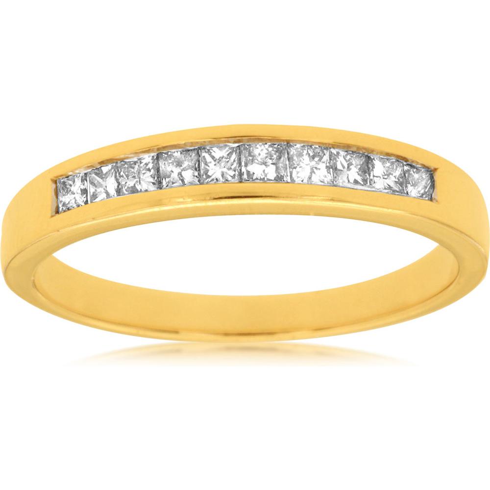 Royal 14K Yellow Gold Diamond Wedding Band - 0.33 Carat Total Diamond Weight