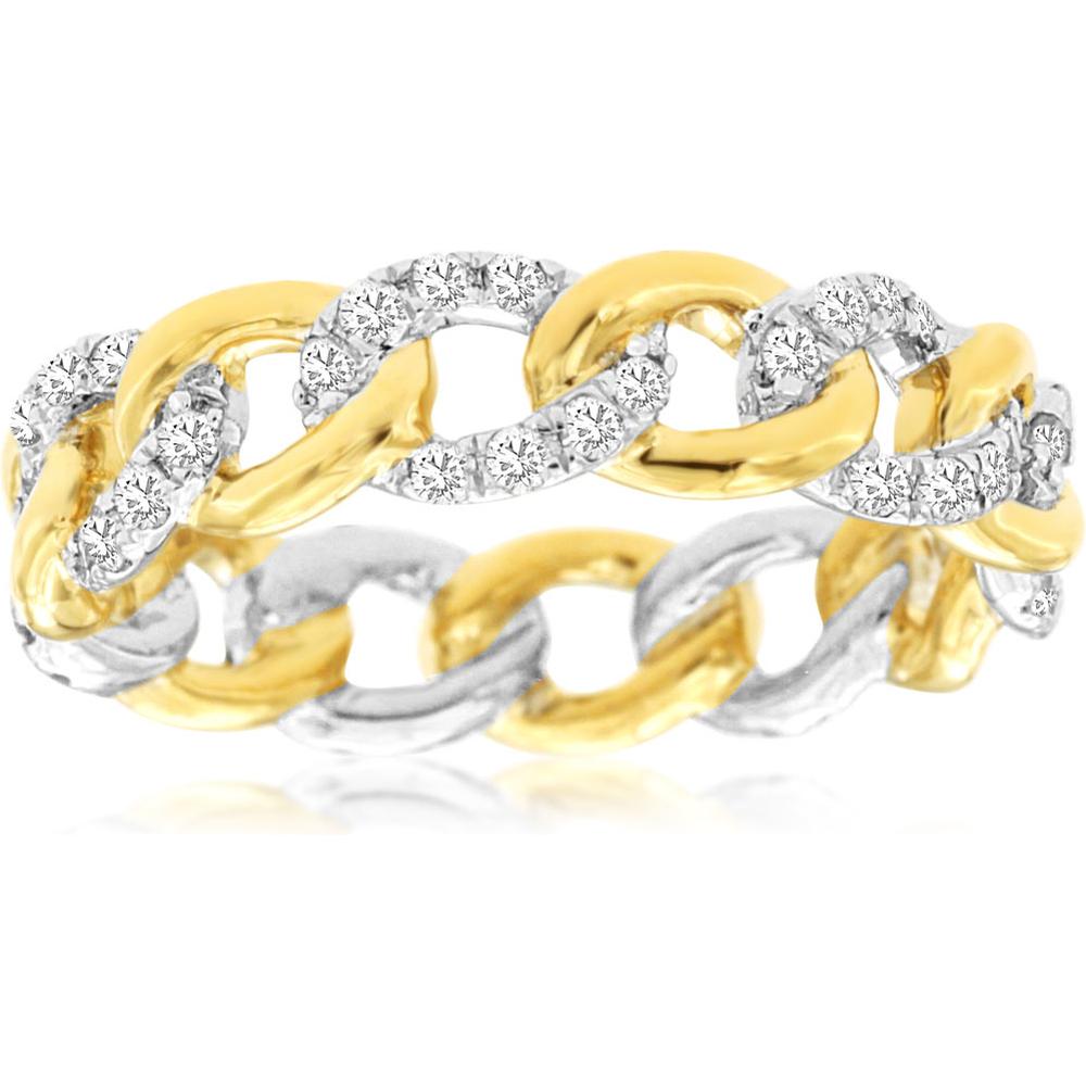 Royal 14K Yellow Gold Diamond Wedding Band - 0.50 Carat Total Diamond Weight