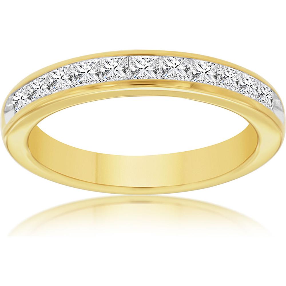Royal 14K Yellow Gold Diamond Wedding Band - 0.75 Carat Total Diamond Weight