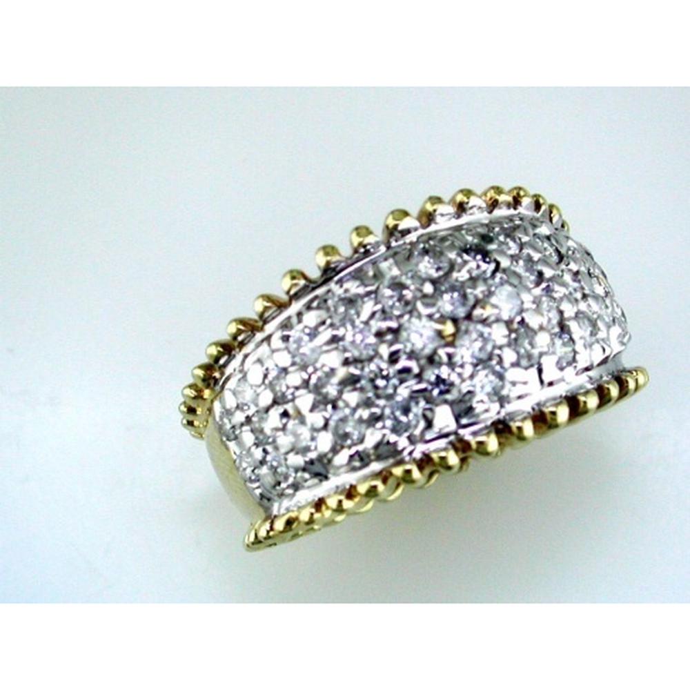 Royal 14K Yellow Gold Diamond Wedding Band - 1.05 Carat Total Diamond Weight