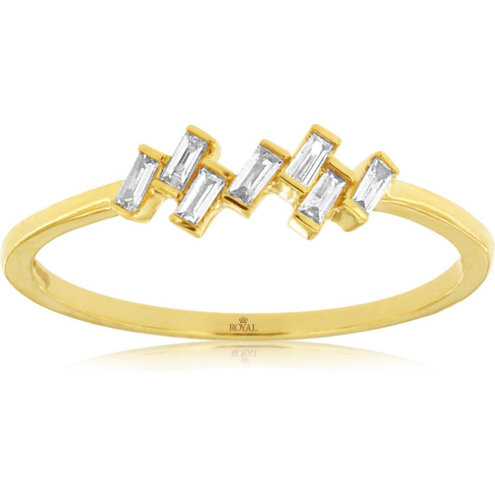 Royal 14K Yellow Gold Diamond Wedding Band - Symbol of Enduring Love