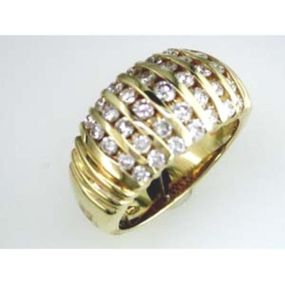 Royal 14K Yellow Gold Diamond Wedding Ring - 1.16 Carat Total Diamond Weight