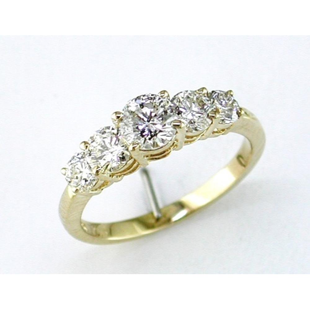 Royal 14K Yellow Gold Diamond Wedding Ring - 1.50 Carat Total Diamond Weight