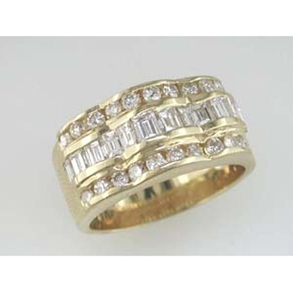 Royal 14K Yellow Gold Diamond Wedding Ring - 1.69 Carat Total Diamond Weight