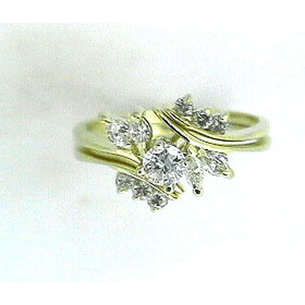 Royal 14K Yellow Gold Dous Diamond Ring - 0.68 Carat Total Diamond Weight