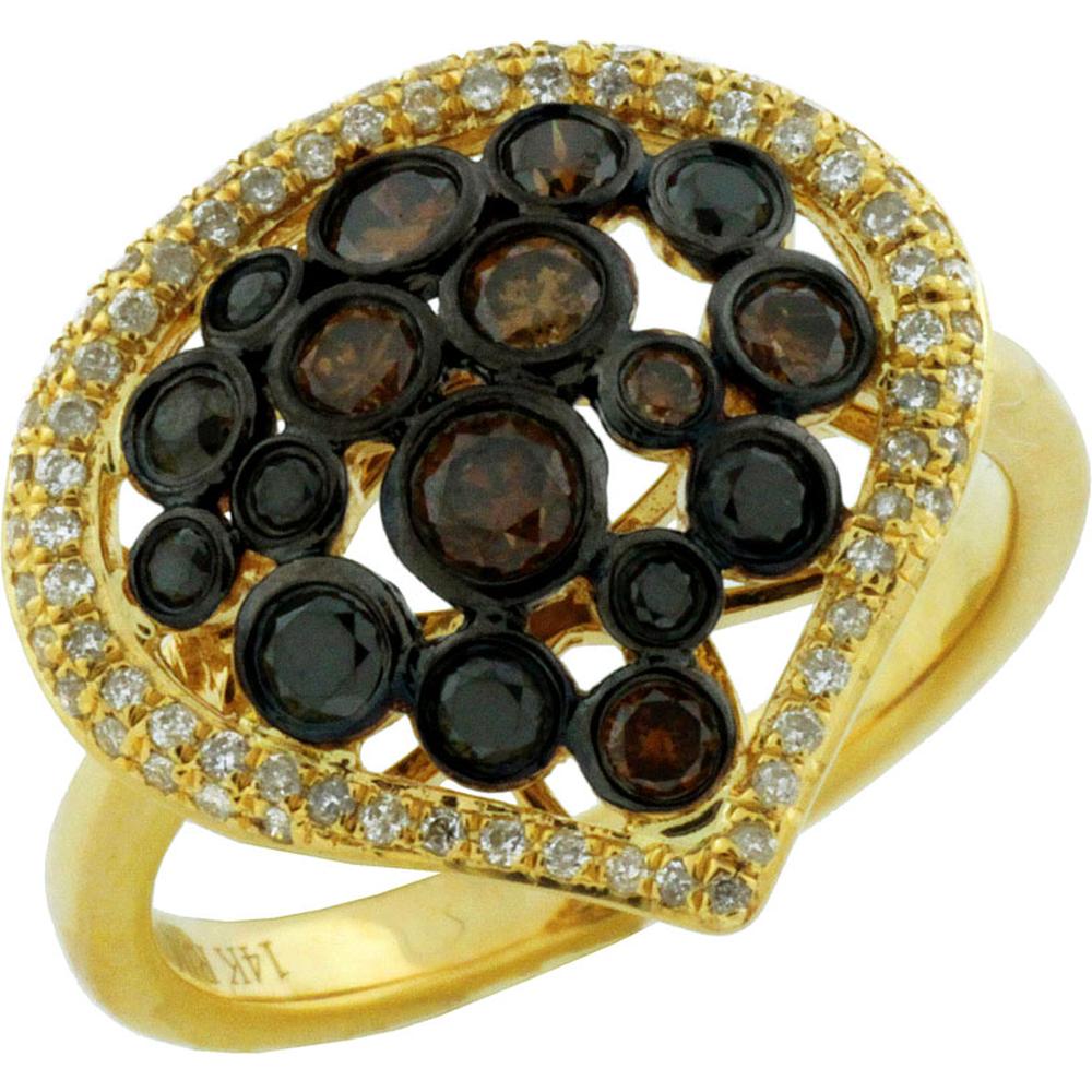 Royal 14K Yellow Gold Fancy Diamond Ring - 1.04 Carat Total Diamond Weight