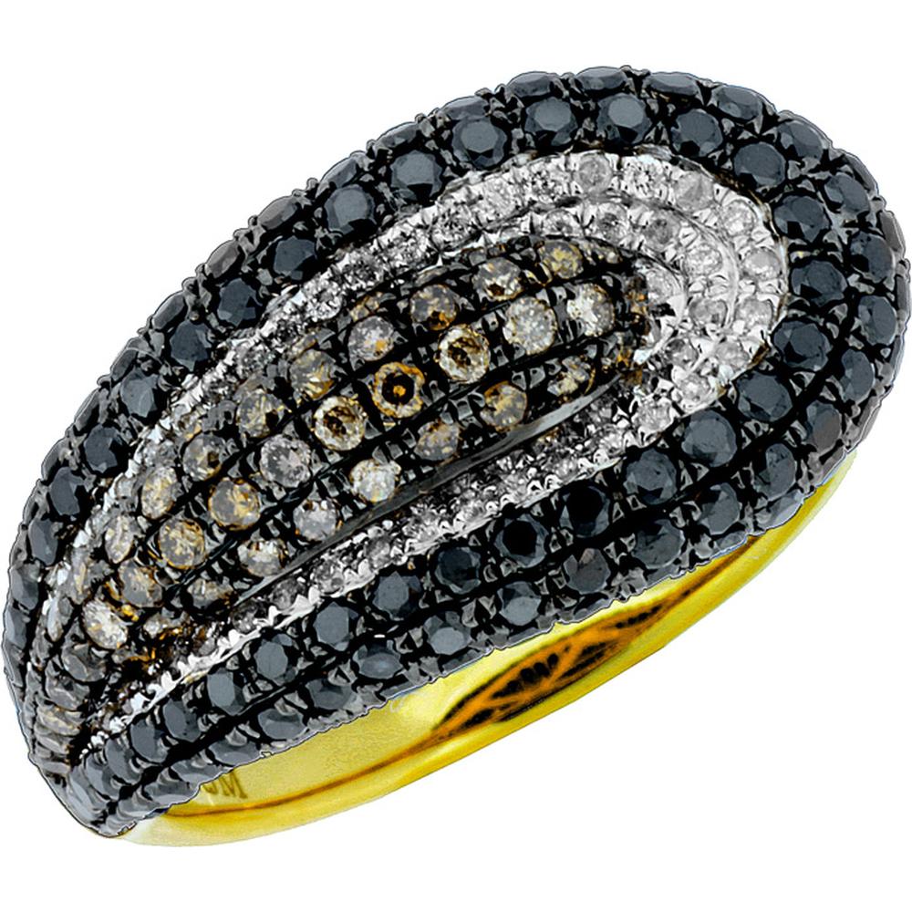 Royal 14K Yellow Gold Fancy Diamond Ring - 1.66 Carat Total Diamond Weight
