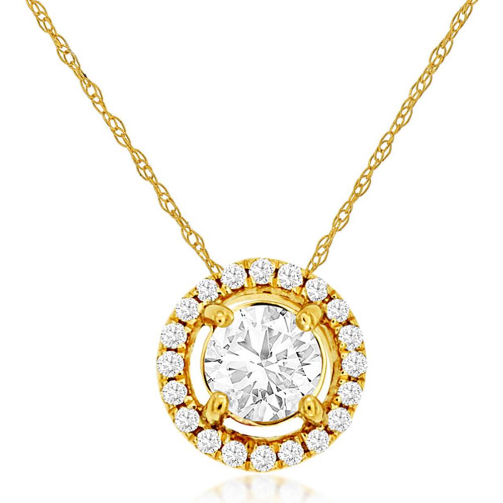Royal 14K Yellow Gold Half-Carat Diamond Pendant