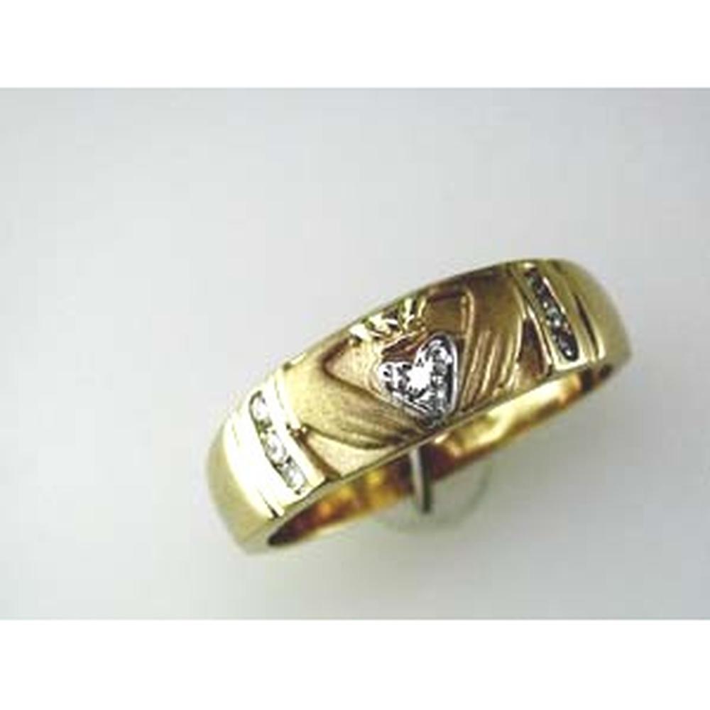 Royal 14K Yellow Gold His & Her Diamond Ring - 0.13 Carat Total Diamond Weight