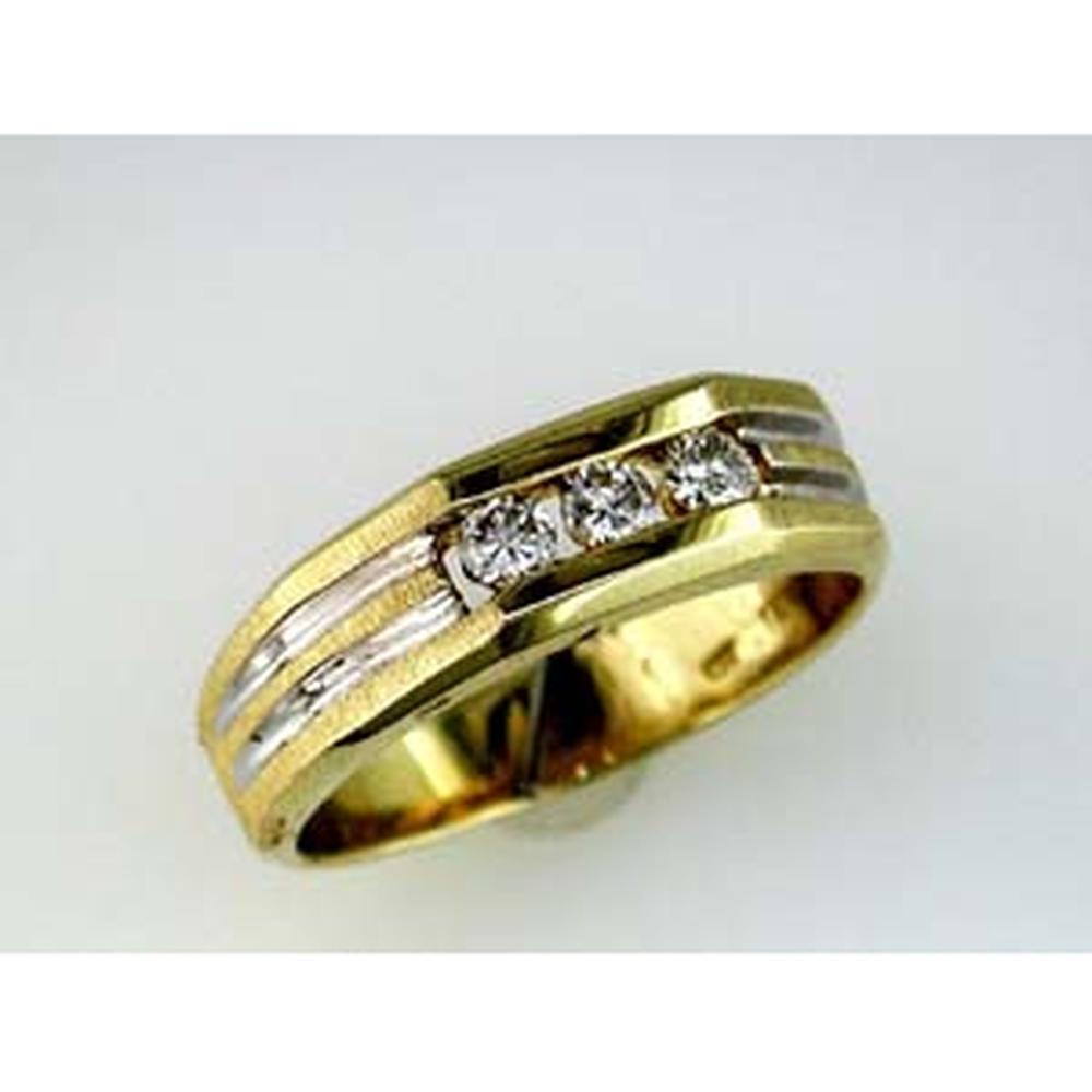 Royal 14K Yellow Gold His & Hers Diamond Band - 0.26 Carat Total Diamond Weight