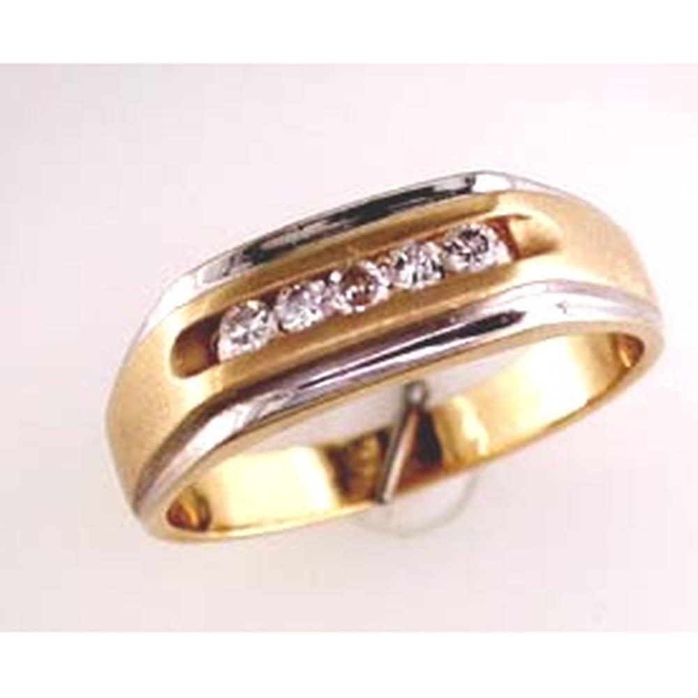 Royal 14K Yellow Gold His & Hers Diamond Band - 0.27 Carat Total Diamond Weight