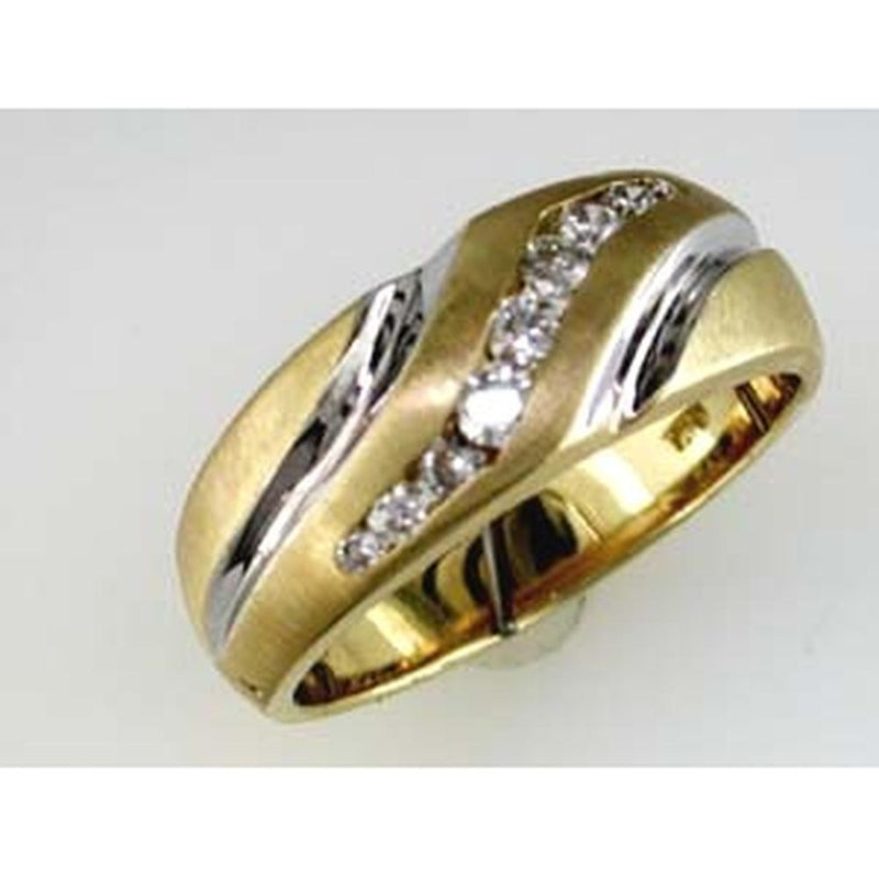 Royal 14K Yellow Gold His & Hers Diamond Ring - 0.40 Carat Total Diamond Weight