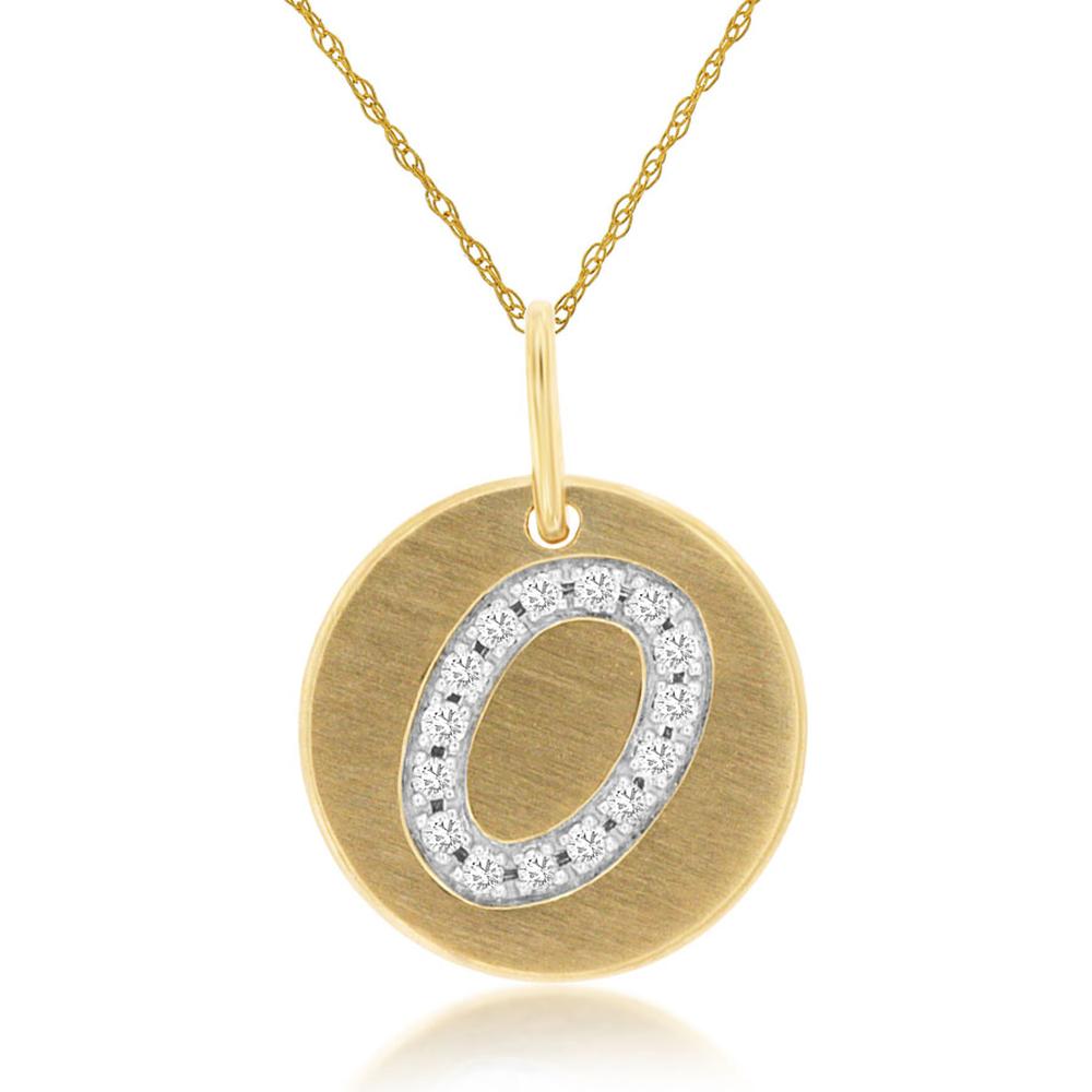 Royal 14K Yellow Gold Initial Diamond Pendant - Personalized Luxury Jewelry