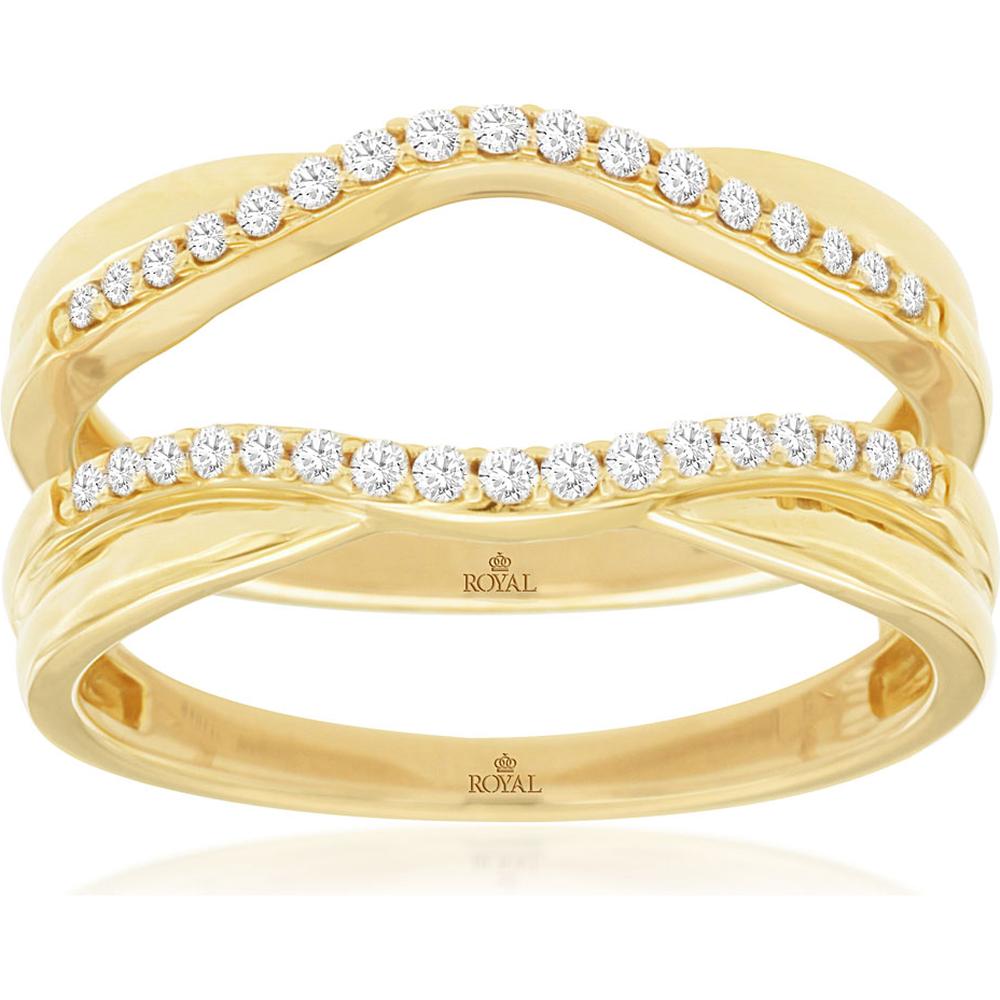 Royal 14K Yellow Gold Ladies Diamond Insert Ring - 0.20 Carat Total Diamond Weight