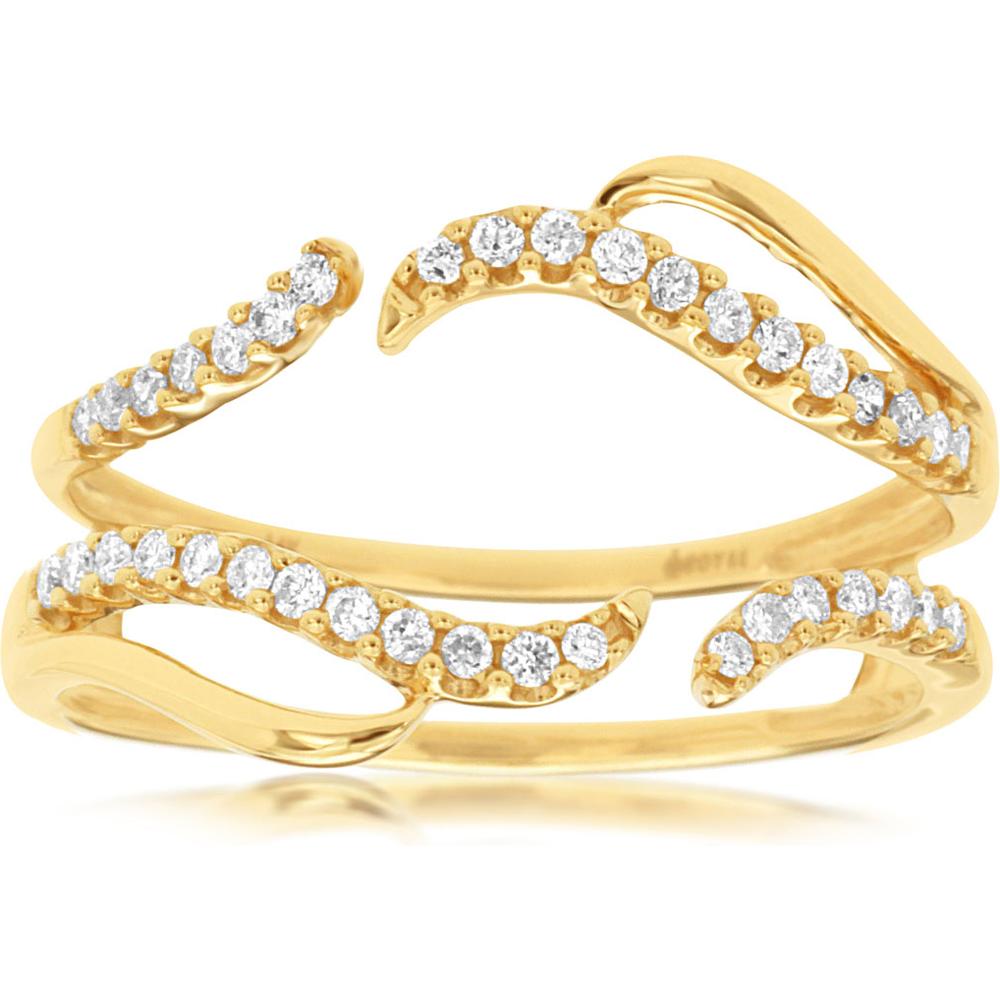 Royal 14K Yellow Gold Ladies Diamond Insert Ring - 0.25 Carat