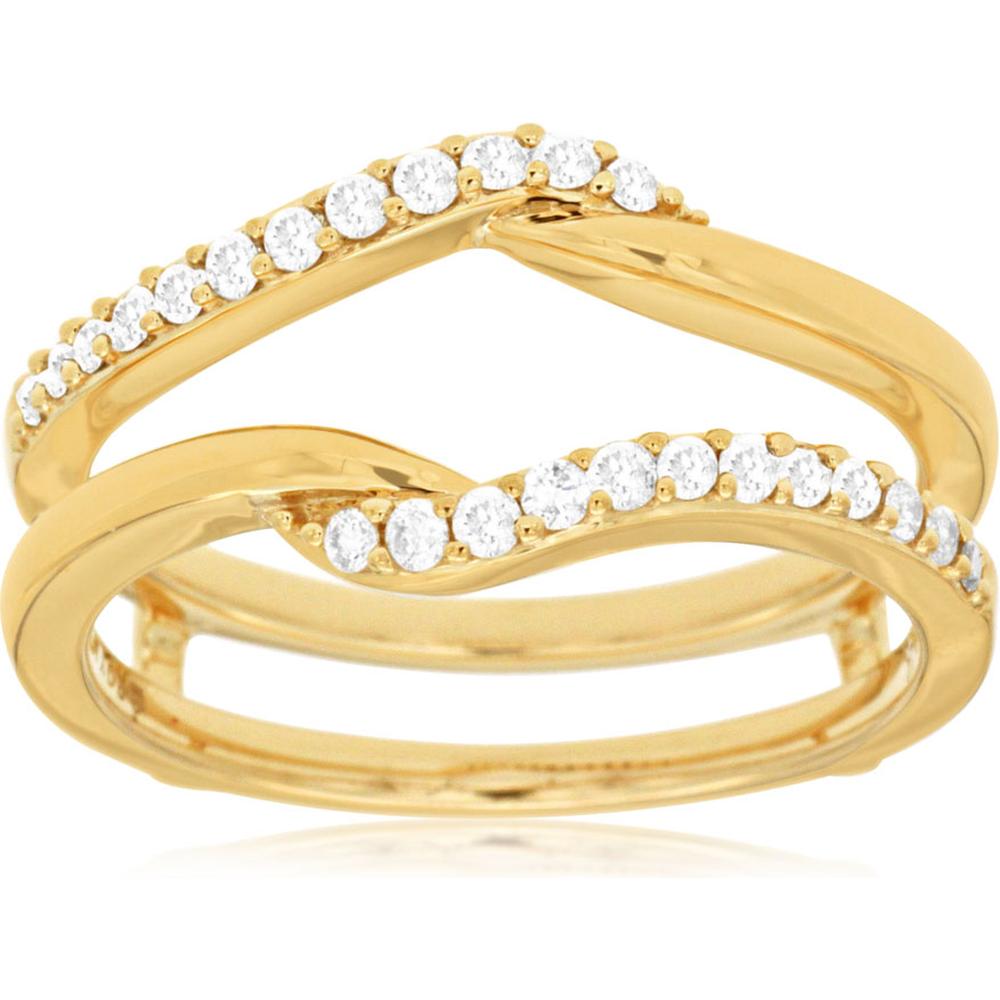 Royal 14K Yellow Gold Ladies Diamond Insert Ring - 0.25 Carat Total Diamond Weight