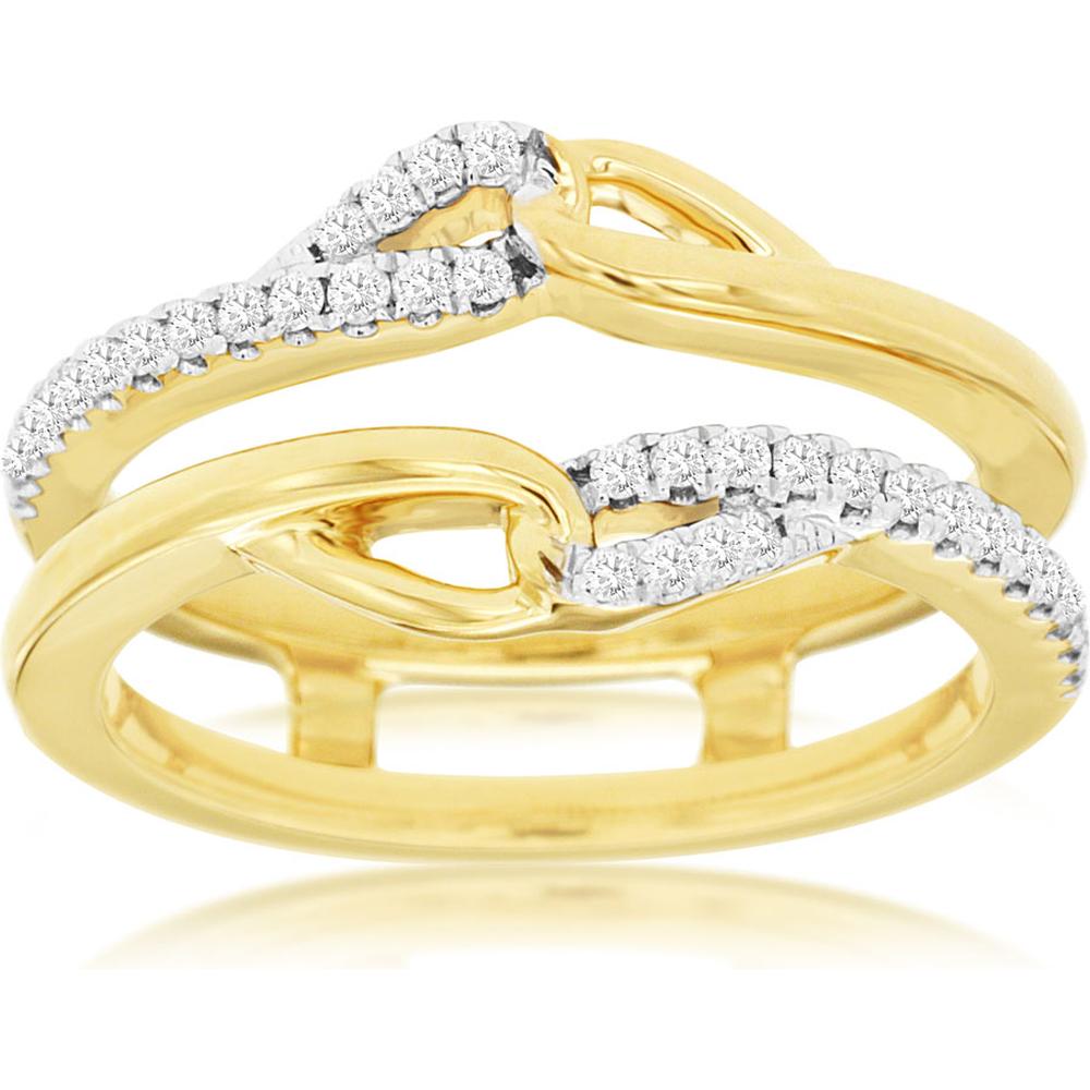 Royal 14K Yellow Gold Ladies Diamond Insert Ring - 0.25 Carat Total Diamond Weight