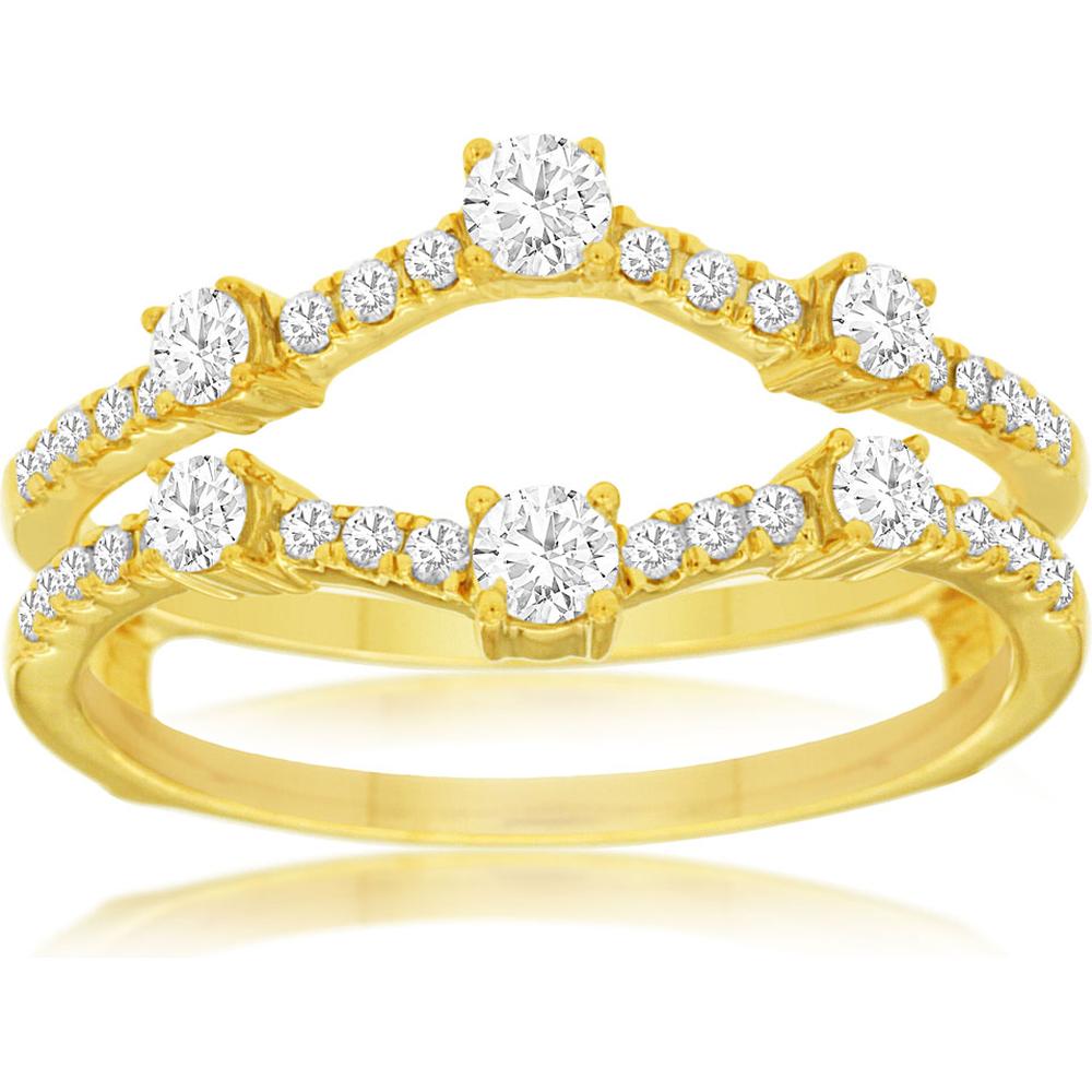 Royal 14K Yellow Gold Ladies Diamond Insert Ring - 0.50 Carat