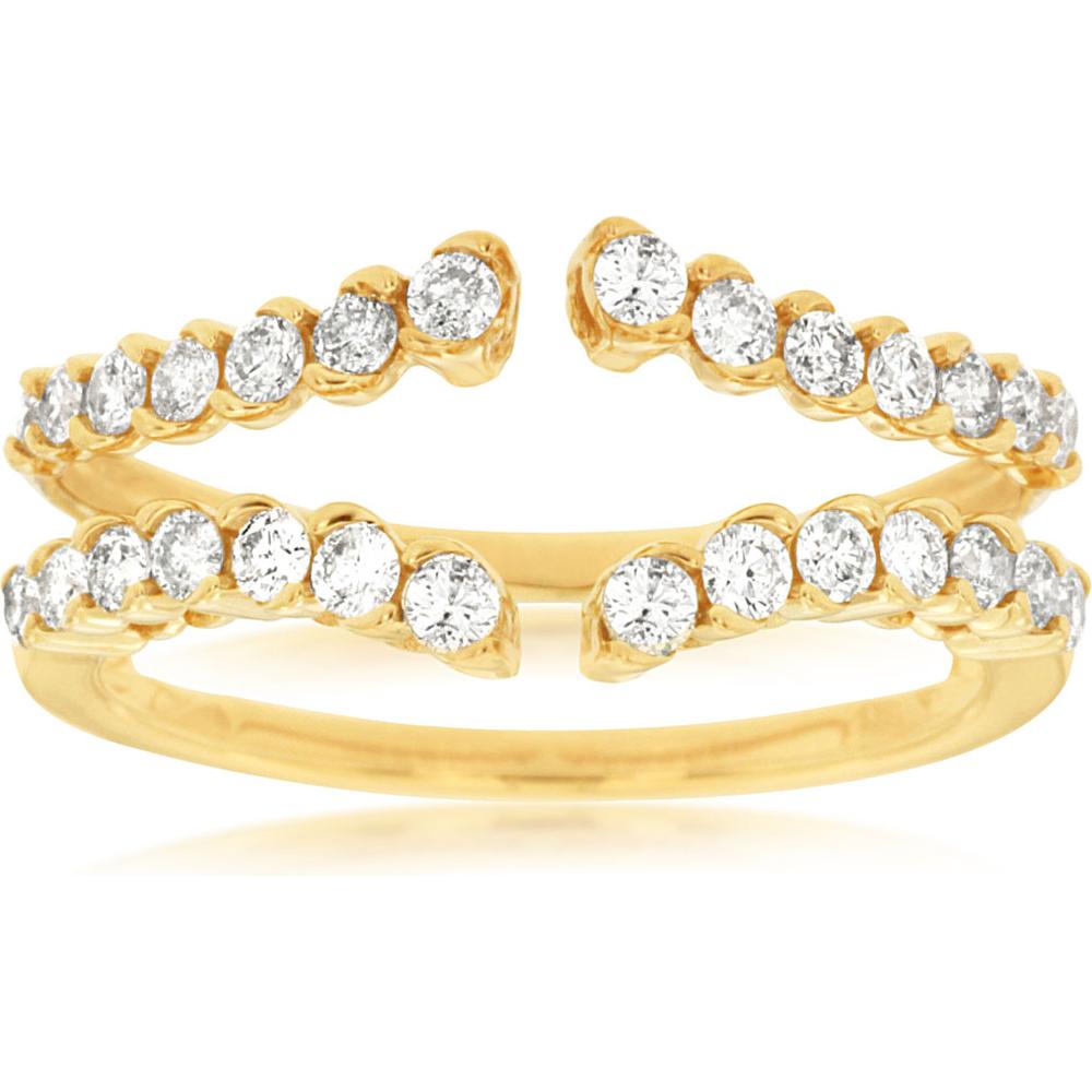 Royal 14K Yellow Gold Ladies Diamond Insert Ring - 0.63 Carat Total Diamond Weight