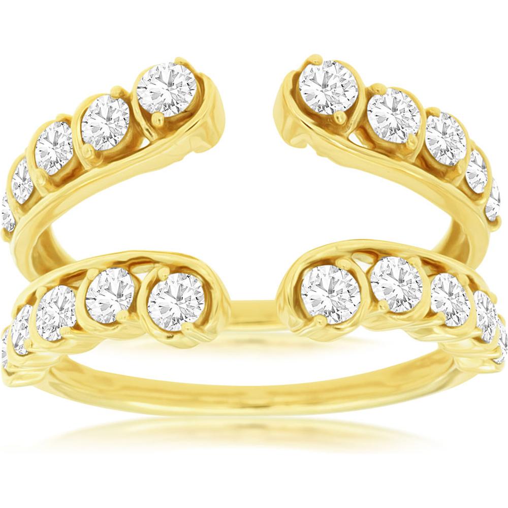 Royal 14K Yellow Gold Ladies Diamond Insert Ring - 1.00 Carat Total Diamond Weight