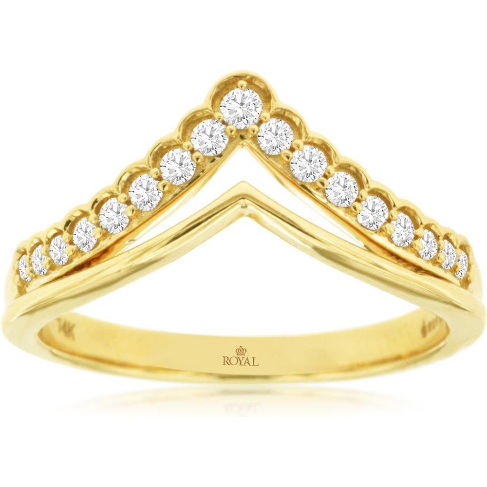 Royal 14K Yellow Gold Ladies' Diamond Ring - 0.20 Carat Total Diamond Weight