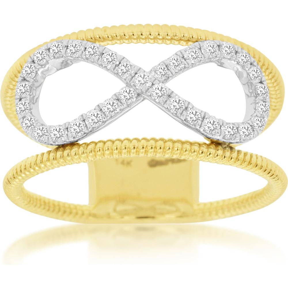 Royal 14K Yellow Gold Ladies Diamond Ring - 0.30 Carat Total Diamond Weight