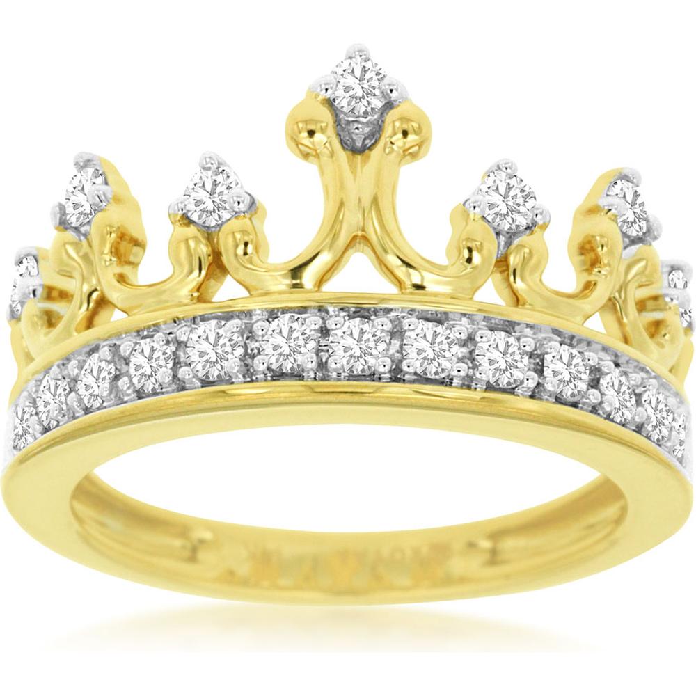Royal 14K Yellow Gold Ladies Diamond Ring - 0.50 Carat Total Diamond Weight