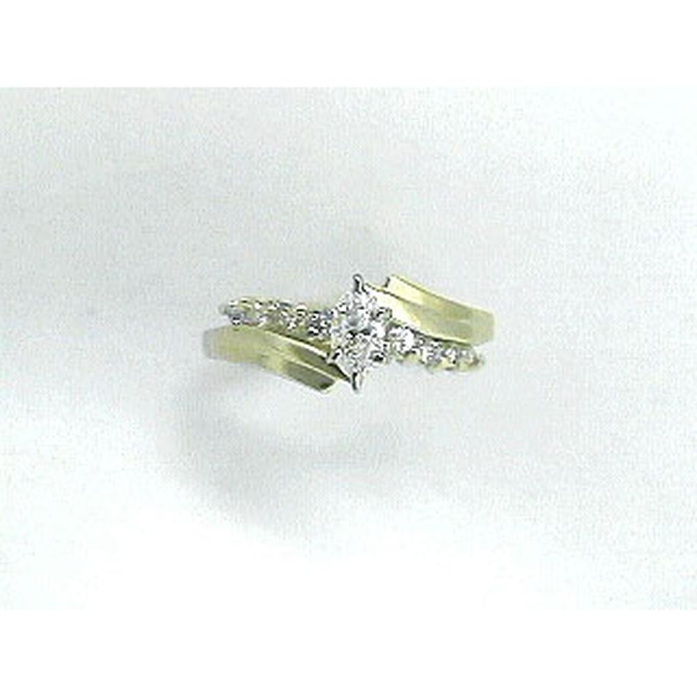 Royal 14K Yellow Gold Marquise-Cut Diamond Engagement Ring - 0.52 Carat Total Diamond Weight