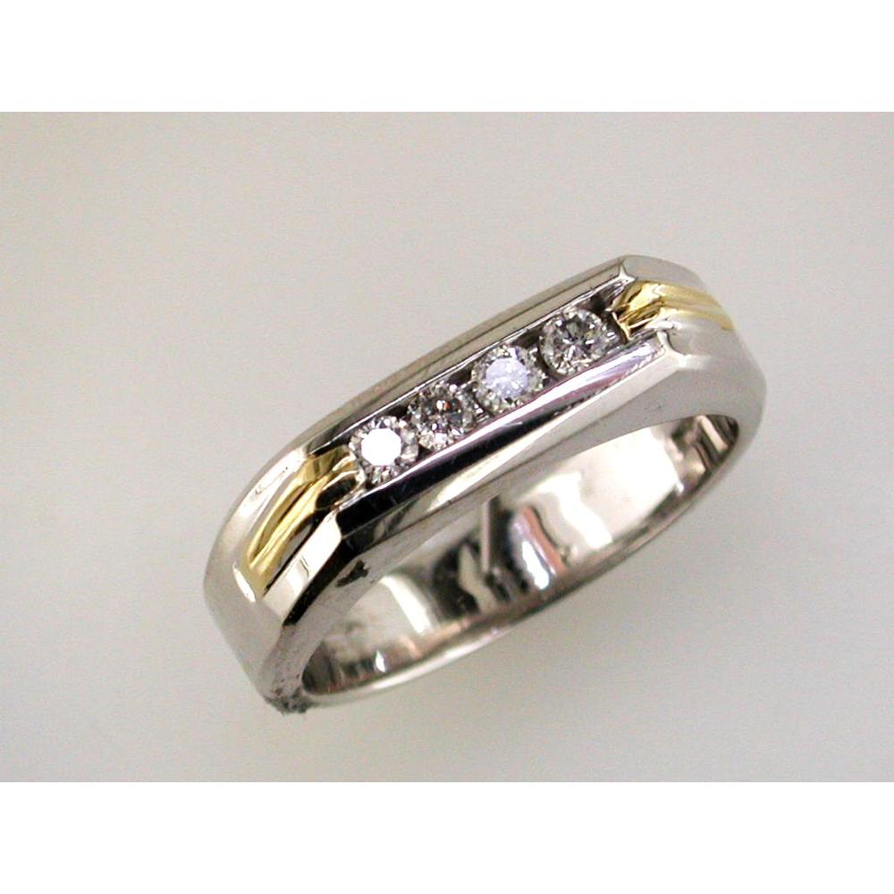 Royal 14K Yellow Gold Men's Diamond Ring - 0.30 Carat Total Diamond Weight