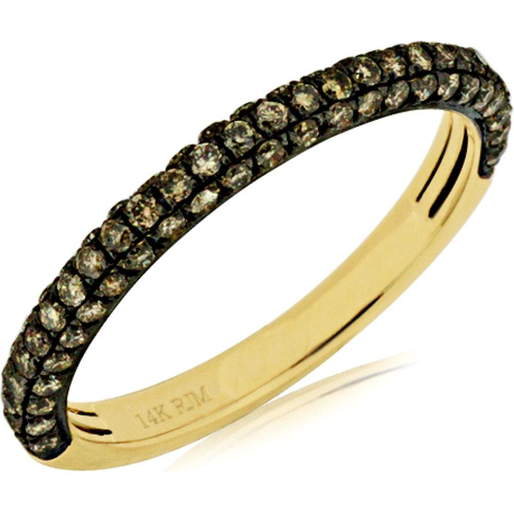 Royal 14K Yellow Gold Mocha Diamond Band - 0.60 Carat Total Diamond Weight