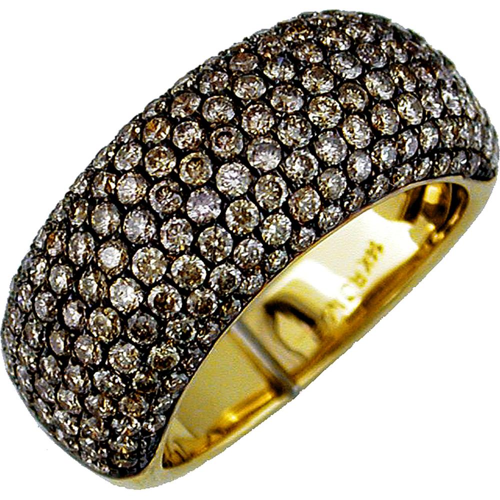 Royal 14K Yellow Gold Mocha Diamond Ring - 2.15 Carat Total Diamond Weight