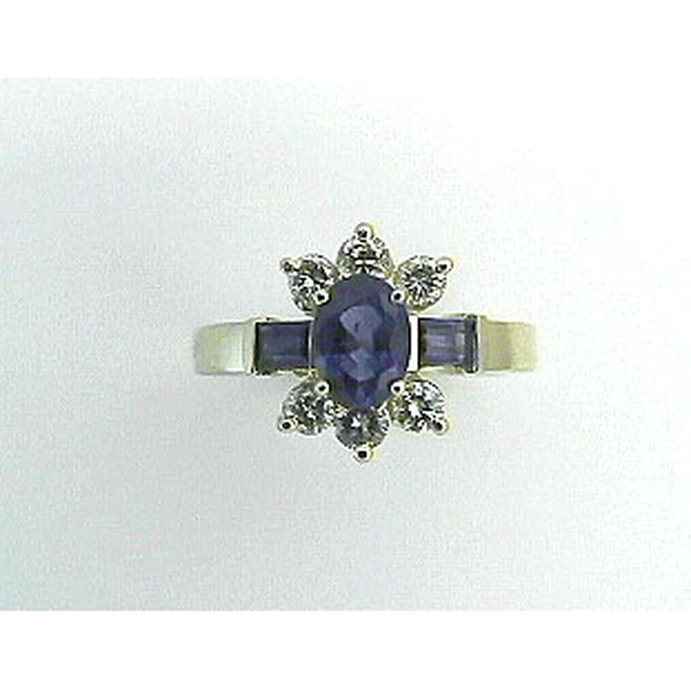 Royal 14K Yellow Gold Oval Sapphire and Diamond Ring - 1.37 Carat Total Gem Weight