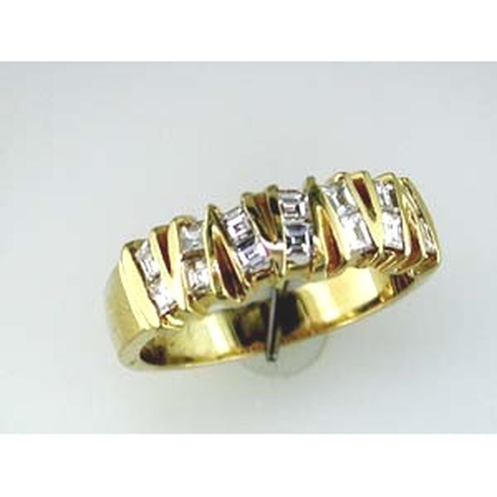 Royal 14K Yellow Gold Princess Cut Diamond Wedding Ring - 0.60 Carat
