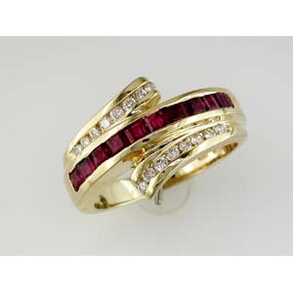 Royal 14K Yellow Gold Ruby & Diamond Ring - Exquisite Fire and Passion