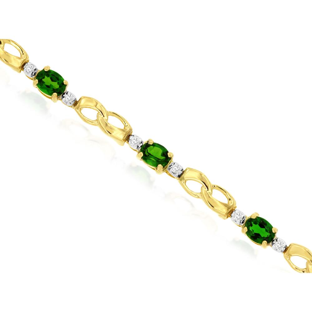 Royal 14K Yellow Gold Russalite & Diamond Bracelet - Radiant Love