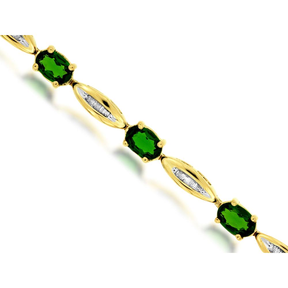 Royal 14K Yellow Gold Russalite & Diamond Bracelet with Oval Stones - 5.30 Carats Total Gem Weight