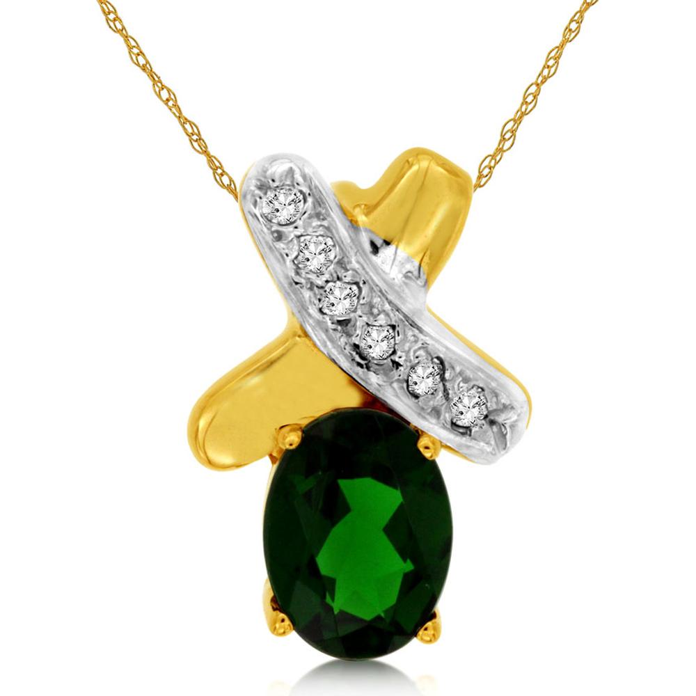 Royal 14K Yellow Gold Russalite & Diamond Pendant - Elegance Defined