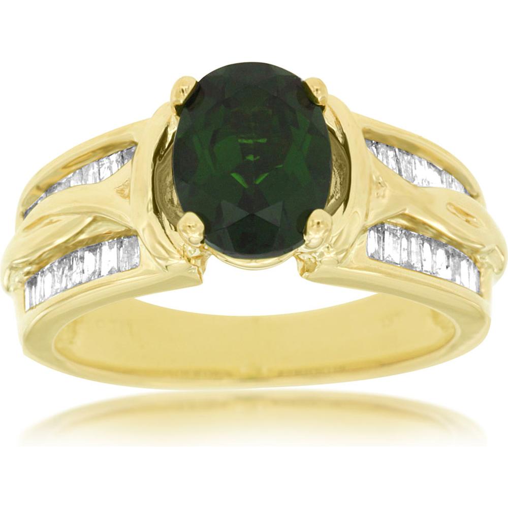 Royal 14K Yellow Gold Russalite & Diamond Ring - 2.55 Carat Total Gemstone Weight