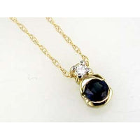 Royal 14K Yellow Gold Sapphire & Diamond Necklace - Timeless Elegance