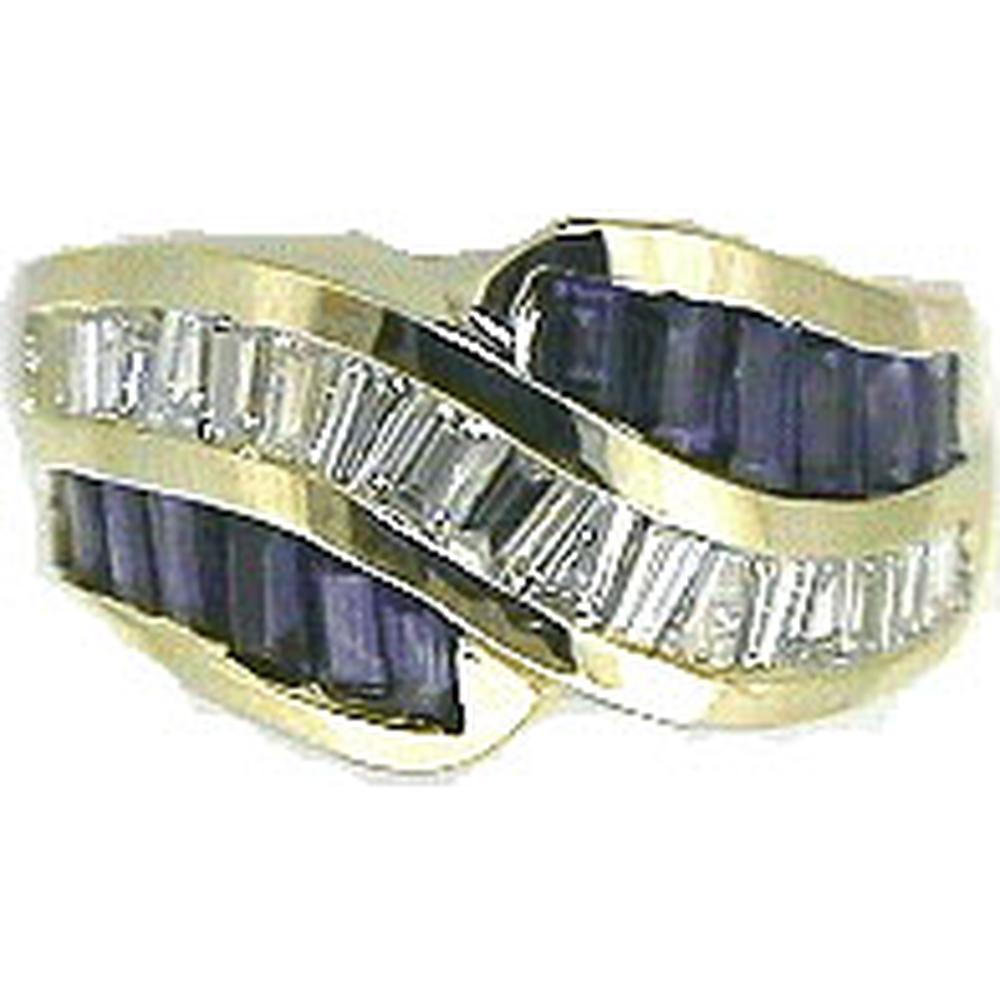 Royal 14K Yellow Gold Sapphire & Diamond Ring - 1.30 Carat Sapphire, 0.90 Carat Total Diamond Weight