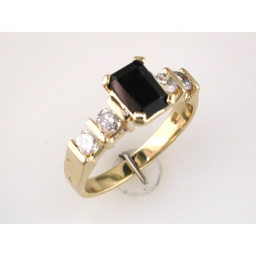 Royal 14K Yellow Gold Sapphire & Diamond Ring - Elegant Statement of Timeless Beauty