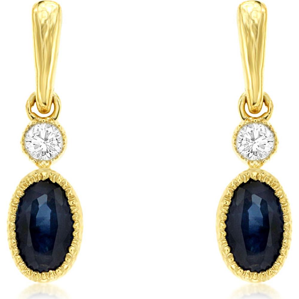 Royal 14K Yellow Gold Sapphire & Diamond Ring - Exquisite Elegance