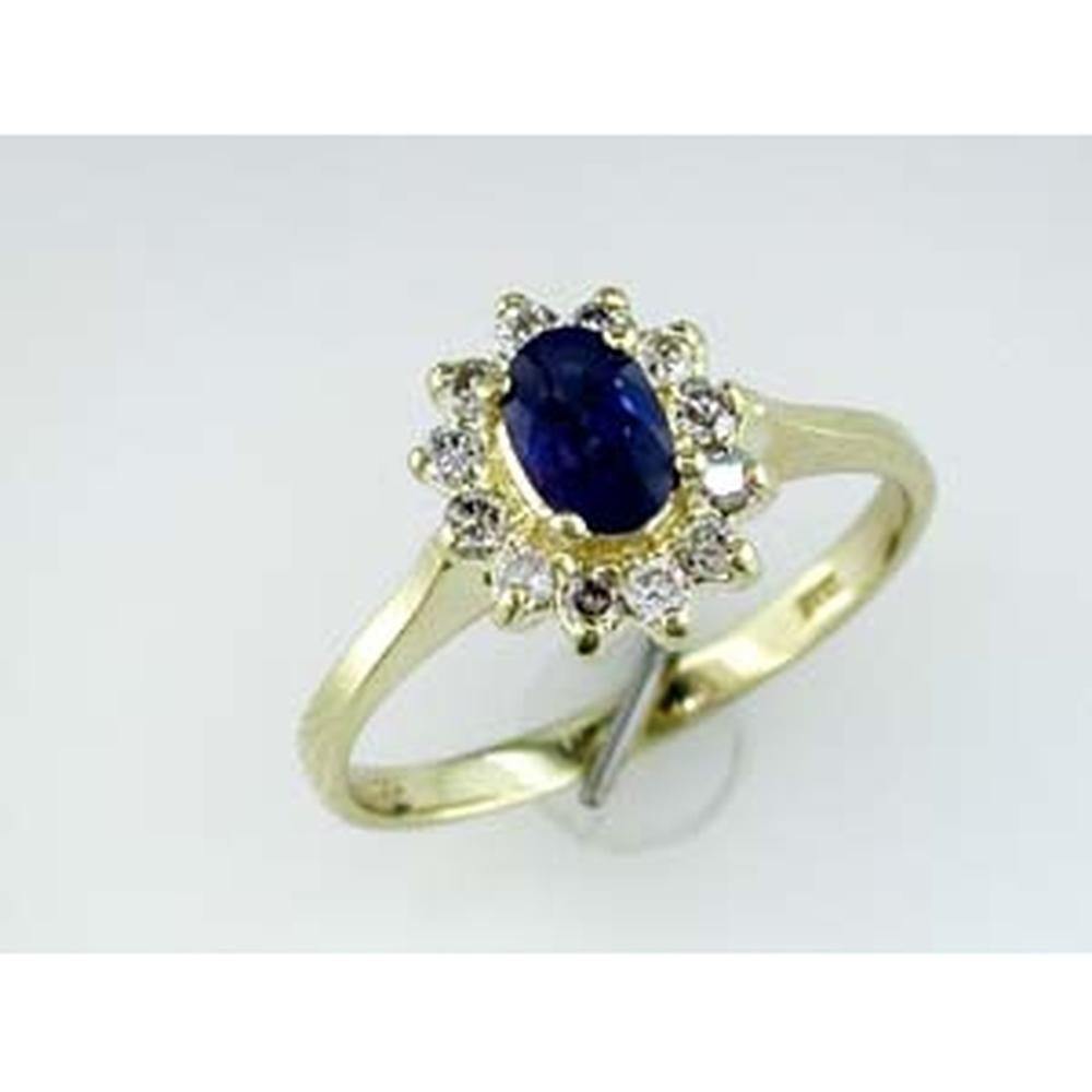 Royal 14K Yellow Gold Sapphire & Diamond Ring - Timeless Elegance