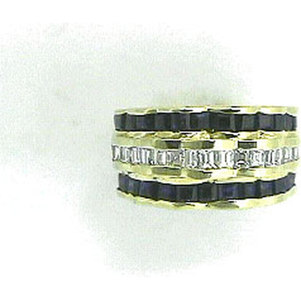 Royal 14K Yellow Gold Sapphire & Diamond Ring - Timeless Elegance