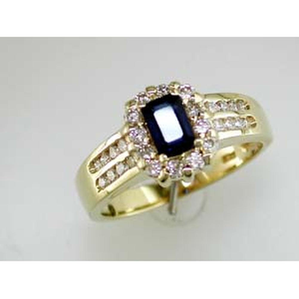 Royal 14K Yellow Gold Sapphire & Diamond Ring - Timeless Elegance
