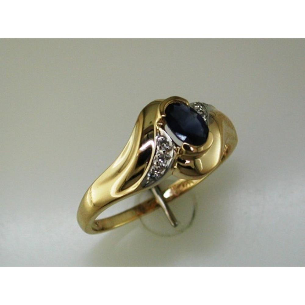 Royal 14K Yellow Gold Sapphire & Diamond Ring - Timeless Elegance