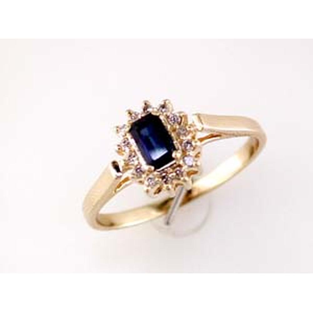 Royal 14K Yellow Gold Sapphire & Diamond Ring - Timeless Elegance & Charm
